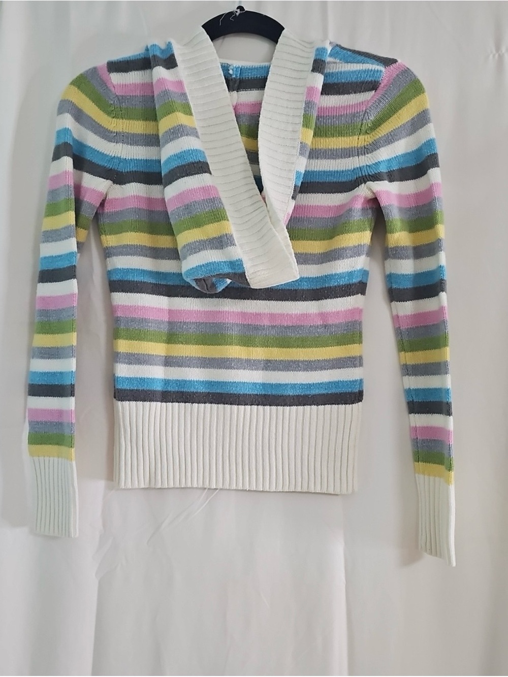 Aéropostale Multicolor Striped Knit Cardigan Sweater Size Small - Picture 2 of 8